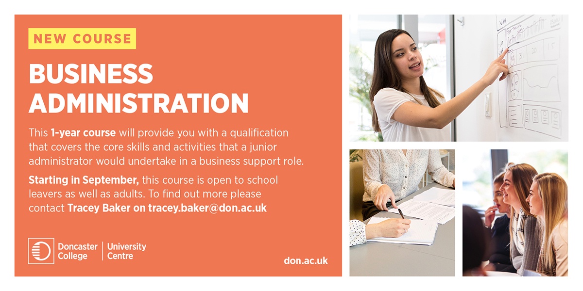 We have a great new Business Administration course available to provide you with skills for your future career. Contact Tracy via the contact details in the image below, to learn more about this new course starting September. #HereForYou