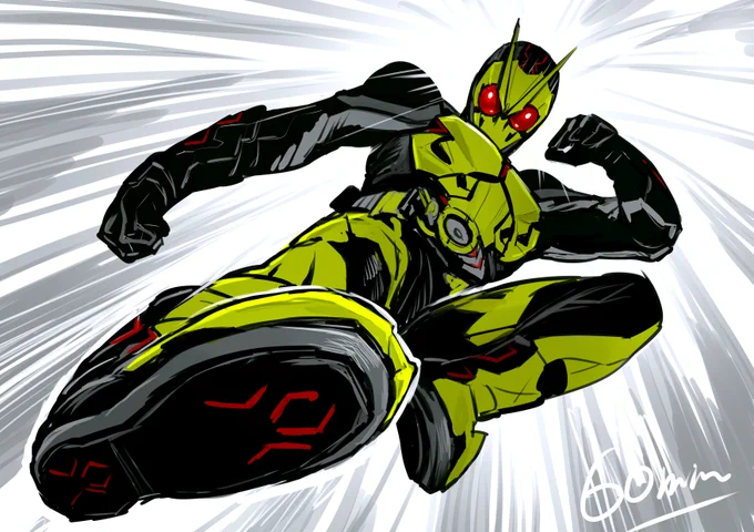 #特撮版深夜の真剣お絵描き60分一本勝負R
⑦必殺技
仮面ライダーゼロワン/ライジングインパクト!! 