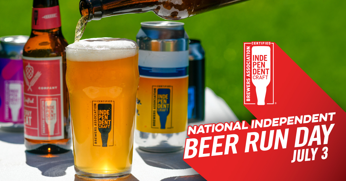 BrewersAssoc's tweet image. Brewers: this is your day to shine! Friday, July 3 is National Independent #BeerRunDay. Together we can boost beer sales of small and independent U.S. craft breweries in advance of Independence Day weekend. Download free promotional materials:  brandfolder.com/s/qbzg0s-23fon…