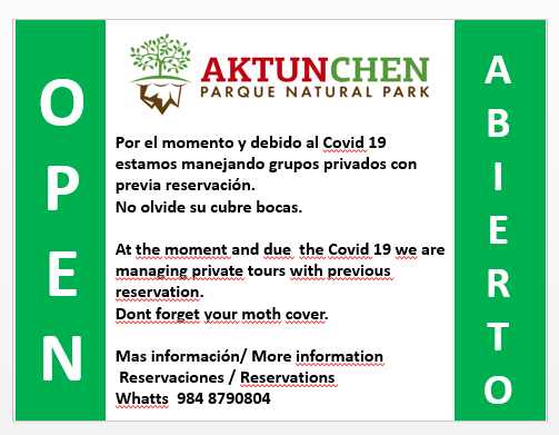 aktunchenparque's tweet photo. Por el momento y debido al COVID 19 estamos manejando grupos privados previa reservación.
‼️No olvide su cubre bocas
----------------
👉Más información
📆Reservaciones 
📲Whats 984 8790804 https://t.co/V681PePvvr