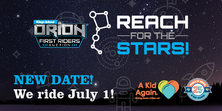 akidagain's tweet photo. We are so excited for the FIRST RIDE tonight!  All fundraisers who met the minimum donation will be riding Kings Island #orion today! Tune in to our social channels to see First Riders “lift off!" 

#kingsisland #orion #orionfirstride #beingakidagian https://t.co/Rq3JWObwzU