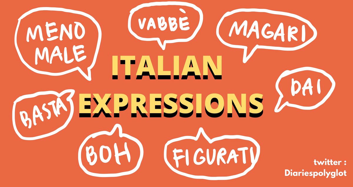 #italian🇮🇹
วันนี้เอาสำนวนอิตาเลียนมาฝากจ้าา เป็นคำที่ยังไงก็ต้องได้ยินคนอิตาเลียนพูดแน่ๆเพราะเค้าใช้กันบ่อยมาก ลองเอาไปใช้กันนะครับ เพิ่มความเป็นอิตาเลียนในตัวคุณ555555 👇🏽