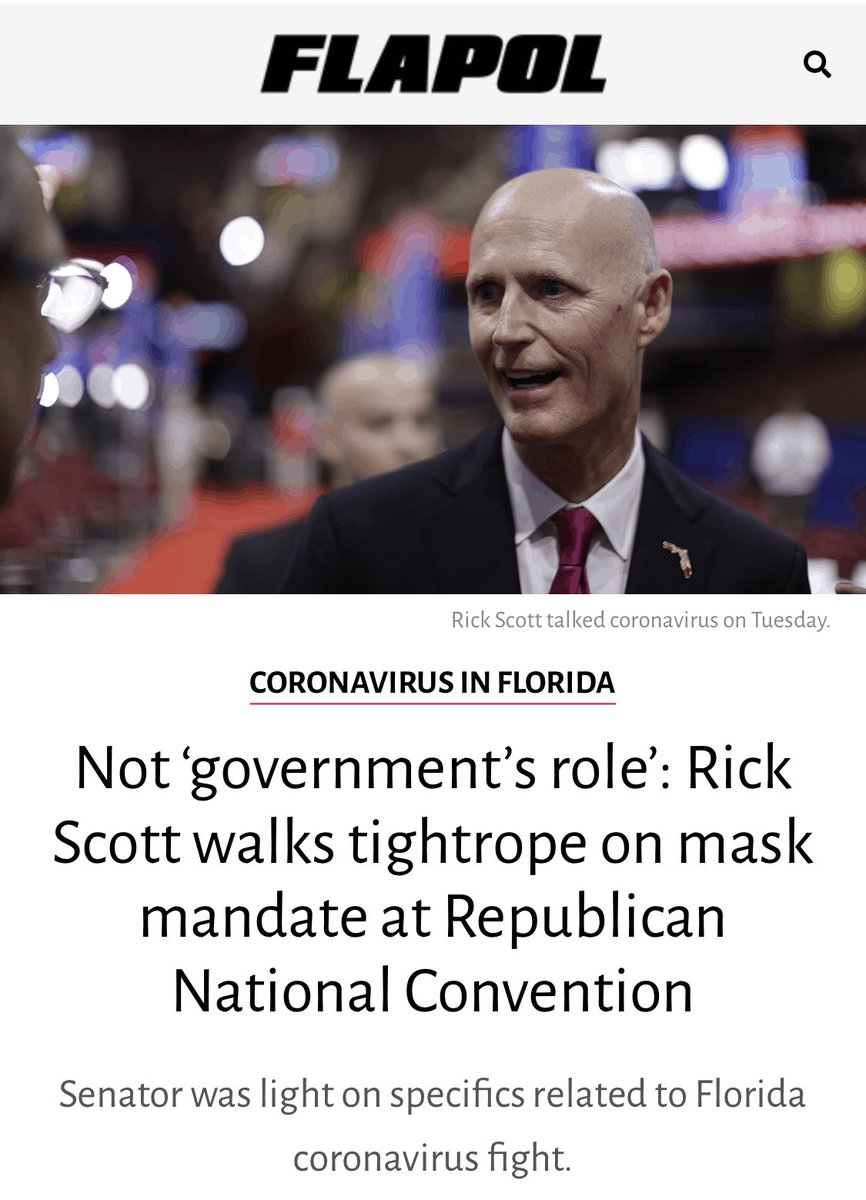 RickScottFLjoke's tweet photo. I want to be crystal clear— it is not the government’s role to mandate masks OR pay unemployment benefits! #sayfie
https://t.co/7L89ORe2DA https://t.co/rBi9KfxZPx