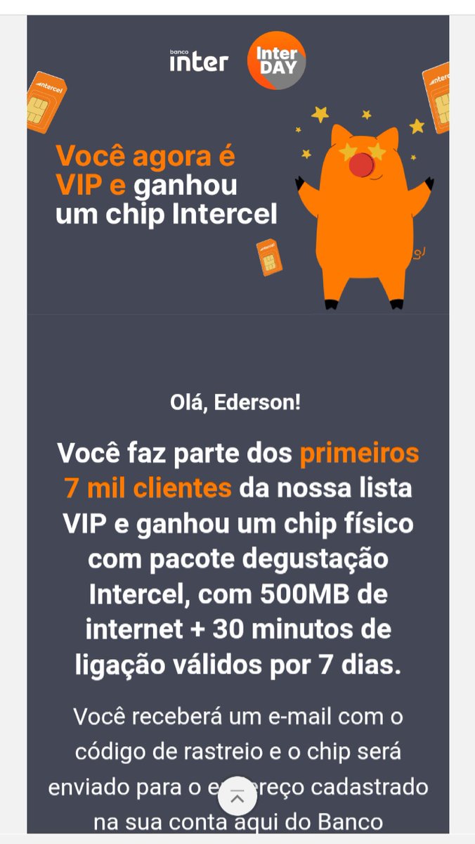 Ederson78449898's tweet image. Valeu,

Inter ! 😁👋👏

Já Ansioso,pra Receber esse Chip ..

#Inter #InterDay #InterCel #SuperApp