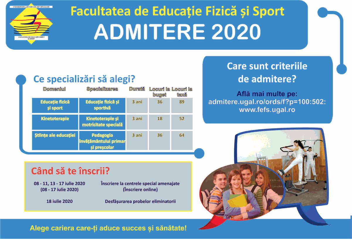 Facultatea de Educatie Fizica si Sport Galati (@defizica) on Twitter photo 
