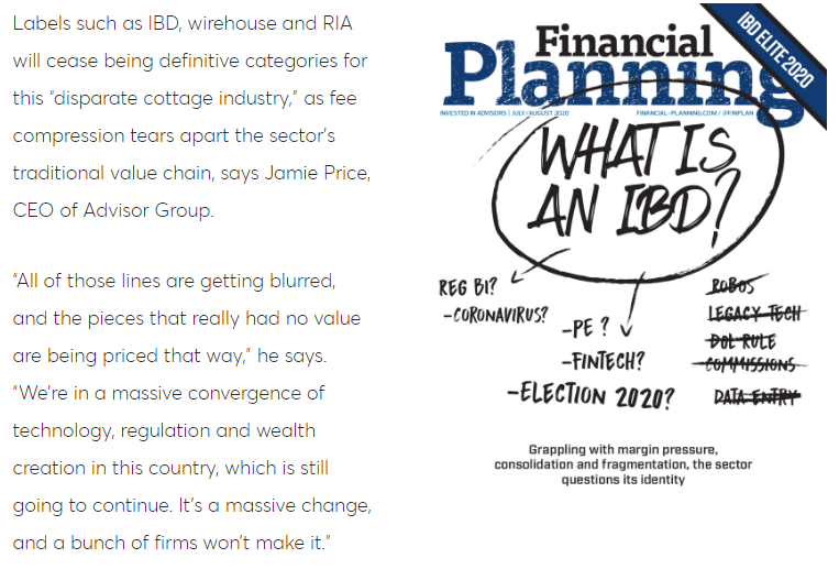 We also spoke with  @amywebber7 of  @CambridgeIBD, Jamie Price of  @AdvisorGroupBDs, Adam Antoniades of  @CeteraFinancial and  @JamesPoer of  @kestrafinancial. Thank you for engaging with issues important to the advisor community and the future of the industry.Price's predictions: