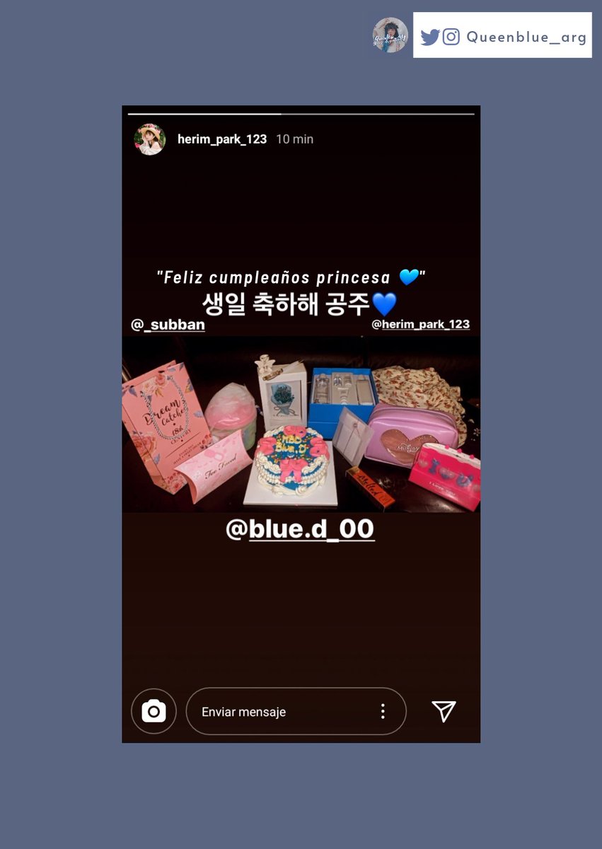 Queenblue_arg's tweet photo. 010720 | Actualización de instagram de Herim Park con Blue.D y Helen Chu 

"Feliz cumpleaños princesa"

#BlueD #블루디 #JeonHoyeon #YGX https://t.co/1N4w8mO8bE