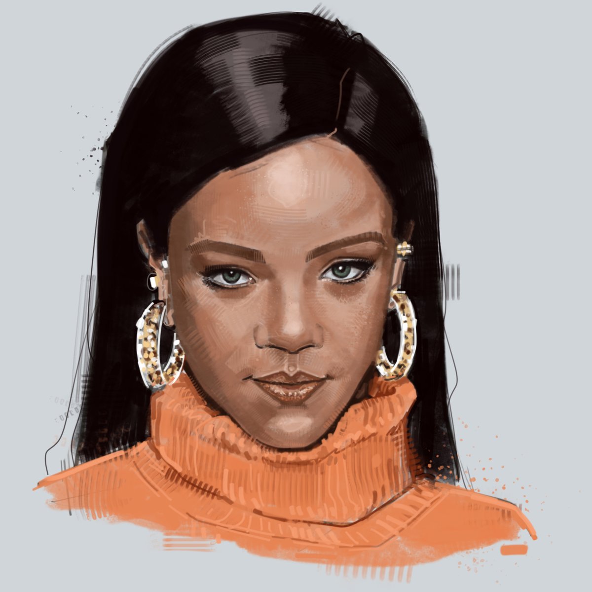 seb_antoniou's tweet photo. Between work and homeschooling over the past few months, managed to squeeze out a couple of digital sketches…  #rihanna #riri #madewithwacom https://t.co/dyCIt5m6IN