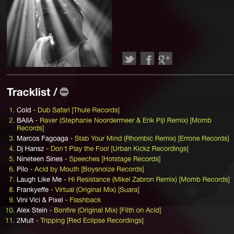 Tracklist for tonight's show #Techno #Acid #Syzygy #radioshow #Friskyradio Tune in! >> friskyradio.com/show/syzygy/07… 
<a href="/musifixindia/">Musifix</a>  <a href="/friskyradio/">FRISKY</a>