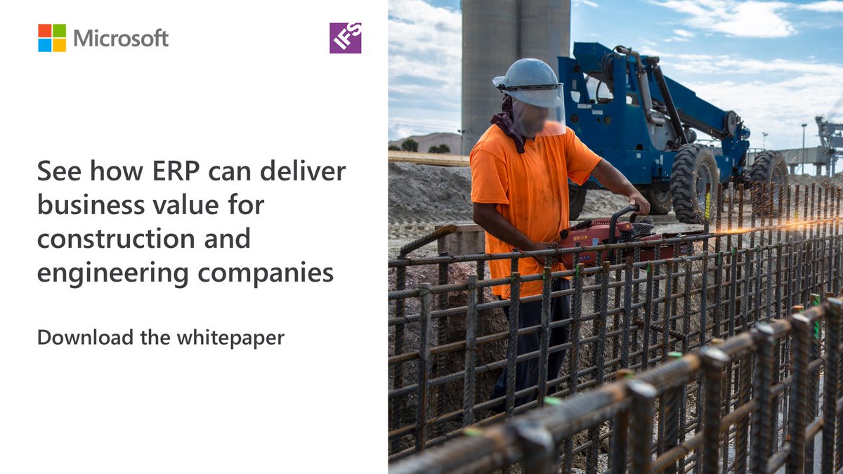 Put an end to inefficient business practices and take control of your construction business with an #ERP solution from #MSPartner <a href="/ifs/">IFS</a> that delivers value: msft.it/6013TlWoW