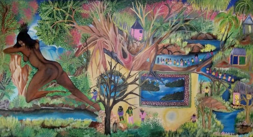 jacmelarts's tweet photo. Today’s Art du Jour is this new 24”x50” painting by Bruno Rene https://t.co/v0swgdceR9