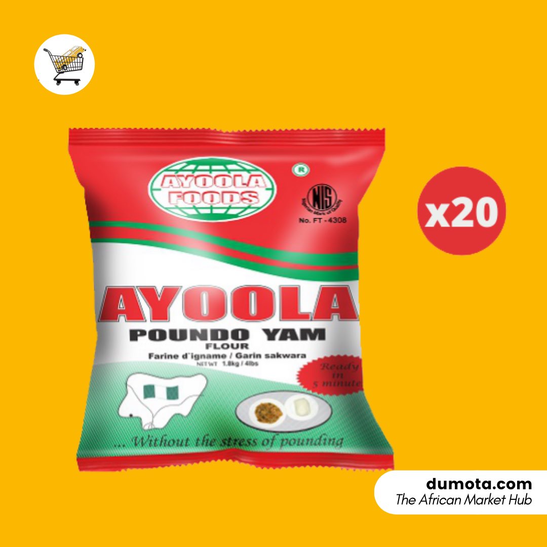 African meals have over the years been made into processed meals that easily prepared.

Ayoola Poundo 450g yam flour on dumota.com is always at a beck and call for that great satisfaction and comfort.

#poundo #poundoyam #poundo #poundedyam #africanmeal
