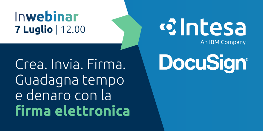 rob_continisio's tweet photo. Partecipa al webinar di @Intesaibm gruppo #IBM del 7/7 ore 12: https://t.co/Rd562DVRX6 @Docusign #firmaelettronica #InWebinar https://t.co/OUbGmwme4Q