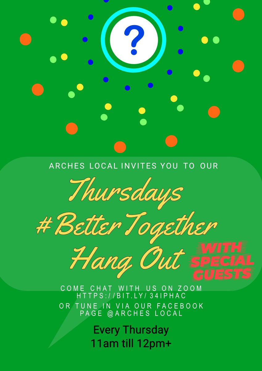ArchesLocal's tweet photo. Tune in tomorrow from 11am live on Facebook for our #BetterTogether Hangout to discuss local issues, ask any questions to our #BigLocal partnership &amp; guests. Join us then on Zoom from 11am - 12pm+ by clicking the link https://t.co/zkSLVSLc56 or interact via #Facebook https://t.co/dNTWKmCKUa