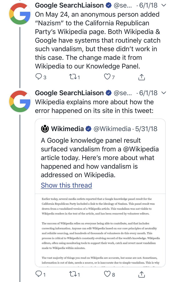 Google had already gone step by step through this... explaining IN DETAIL how this works. But rather than click the report button to have a mistake fixed, McCarthy had used it for 2 years of yelling about fake “bias.”