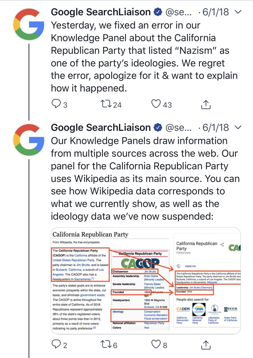Google had already gone step by step through this... explaining IN DETAIL how this works. But rather than click the report button to have a mistake fixed, McCarthy had used it for 2 years of yelling about fake “bias.”