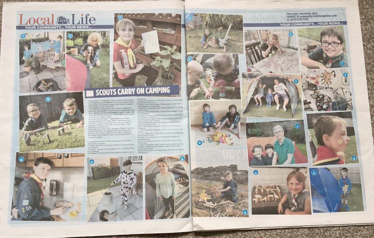 Can you spot our East Lothian Beavers and Cubs and Scouts  in the Edinburgh Evening news tonight - well done to everyone for being part of #SESLongestDay sleepout <a href="/scoutsEL/">East Lothian District Scouts</a>