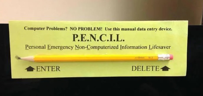 When all else fails, it's always a good idea to have some good old fashioned pencils on hand!! 🤣