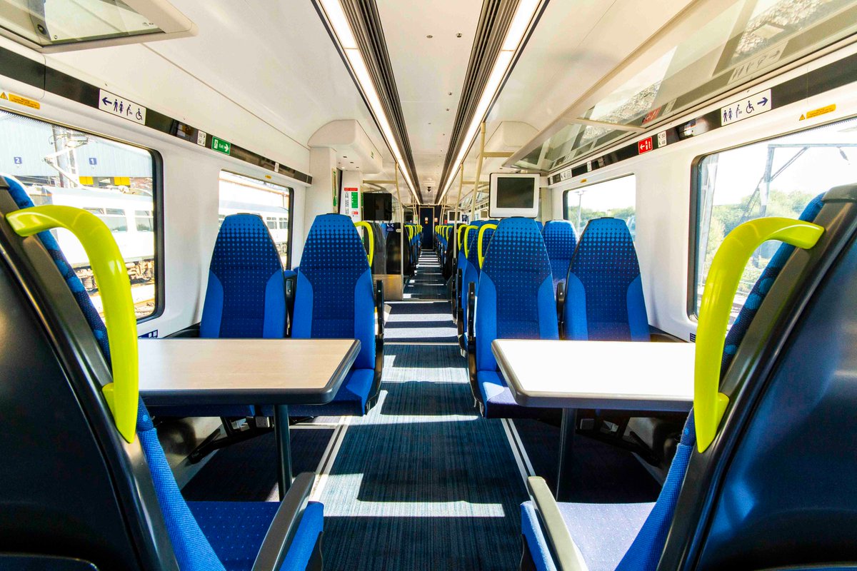 Our new trains feature: 
📱 Free Wifi 
ℹ️ Digital customer information 
↔️ More space on board 
🆒 Air conditioning 

They are also:
♿️ Fully accessible 
🌍 Help reduce carbon emissions