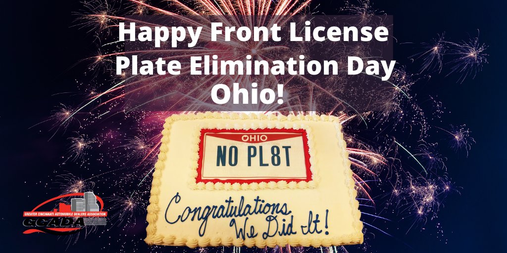 Hey, <a href="/ohgov/">Ohio.gov</a>, Happy Front License Plate Elimination Day! Congrats to our members and the <a href="/OhioAutoDealers/">Ohio Auto Dealers Association</a> on a job well done!