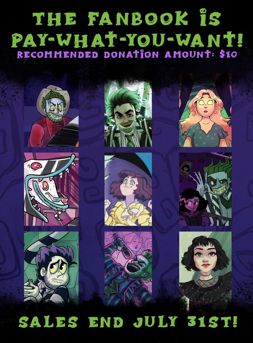bjuicefanbook's tweet photo. 💚IT'S SHOWTIME!💚
The It's Showtime! Beetlejuice Fanbook is officially available to purchase! The digital book is pay what you want with a recommended donation amount of $10. 
100% of all proceeds will go to the @TheActorsFund!
AVAILABLE NOW: https://t.co/DQLJNwFcyW https://t.co/caz98kju84