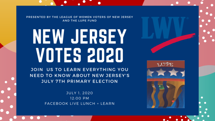 Join us today at noon for an informative Lunch &amp; Learn live on our FB page or on the League of Women Voters NJ FB page! m.facebook.com/LWVNJ/