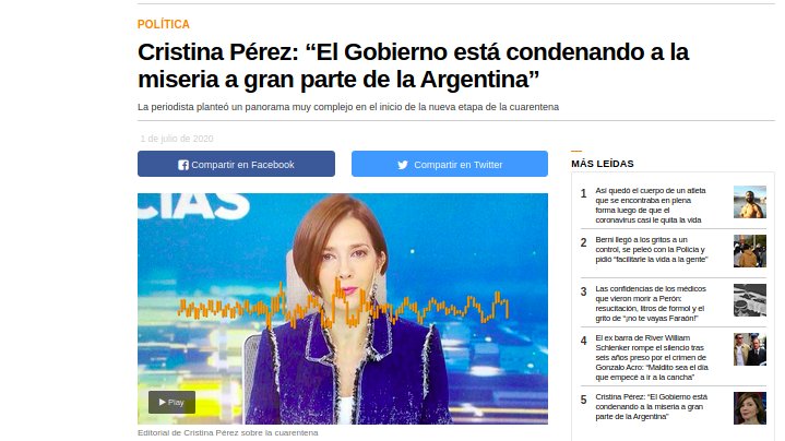 arilijalad's tweet photo. Cristina Perez, aquí @Cris_noticias, cobró parte de su sueldo en mayo gracias a que el Gobierno implementó el programa ATP y la corporación de medios en la que trabaja se aprovechó y pidió la ayuda pese a que no la necesita.

Hay que ser caradura. https://t.co/AYNZsfprRg