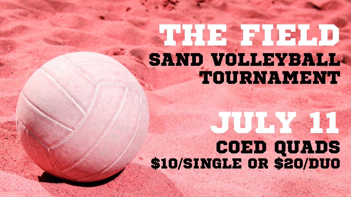 thefieldmonroe's tweet image. Join us for our July sand volleyball tournament at The Field Sports Arena! This is a coed quads tourney, with a start time of 11am. Register as a single for $10 or as a duo for $20. 

This is going to be a ton of fun, so grab your friends and let's play! bit.ly/JulyVBTourney