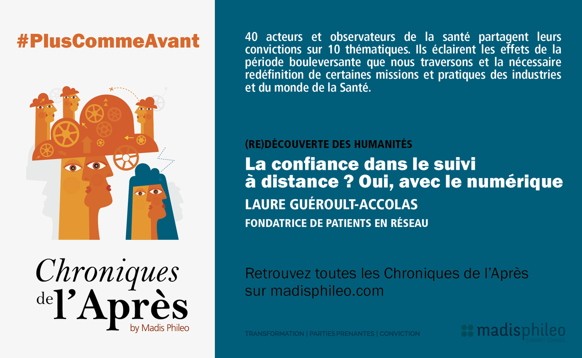 MadisPhileo's tweet photo. [Chroniques de l’Après] #(Re)DécouverteDesHumanités 
Laure Guéroult-Accolas de Patients en Réseau donne un exemple d'action qui a rendu agile le #suivi à distance des #patients sous thérapie anticancéreuse orale durant la pandémie➡️https://t.co/tXBxSyhtOj
#PlusCommeAvant #Cancer https://t.co/yxkHZ19pei
