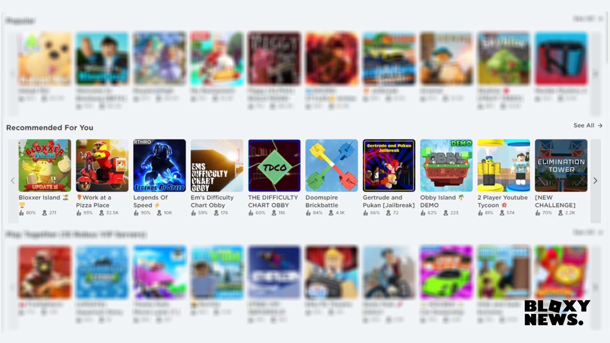 Bloxy News on X: There is a new sort on the #Roblox Games page called  Popular Among Premium which shows popular games that Premium Subscribers  are currently playing. 👀   /