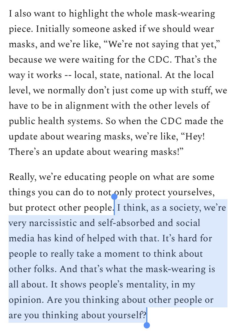 Milwaukee’s health commissioner on mask-wearing:“It shows people’s mentality, in my opinion. Are you thinking about other people or are you thinking about yourself?”  #MaskUpMKE