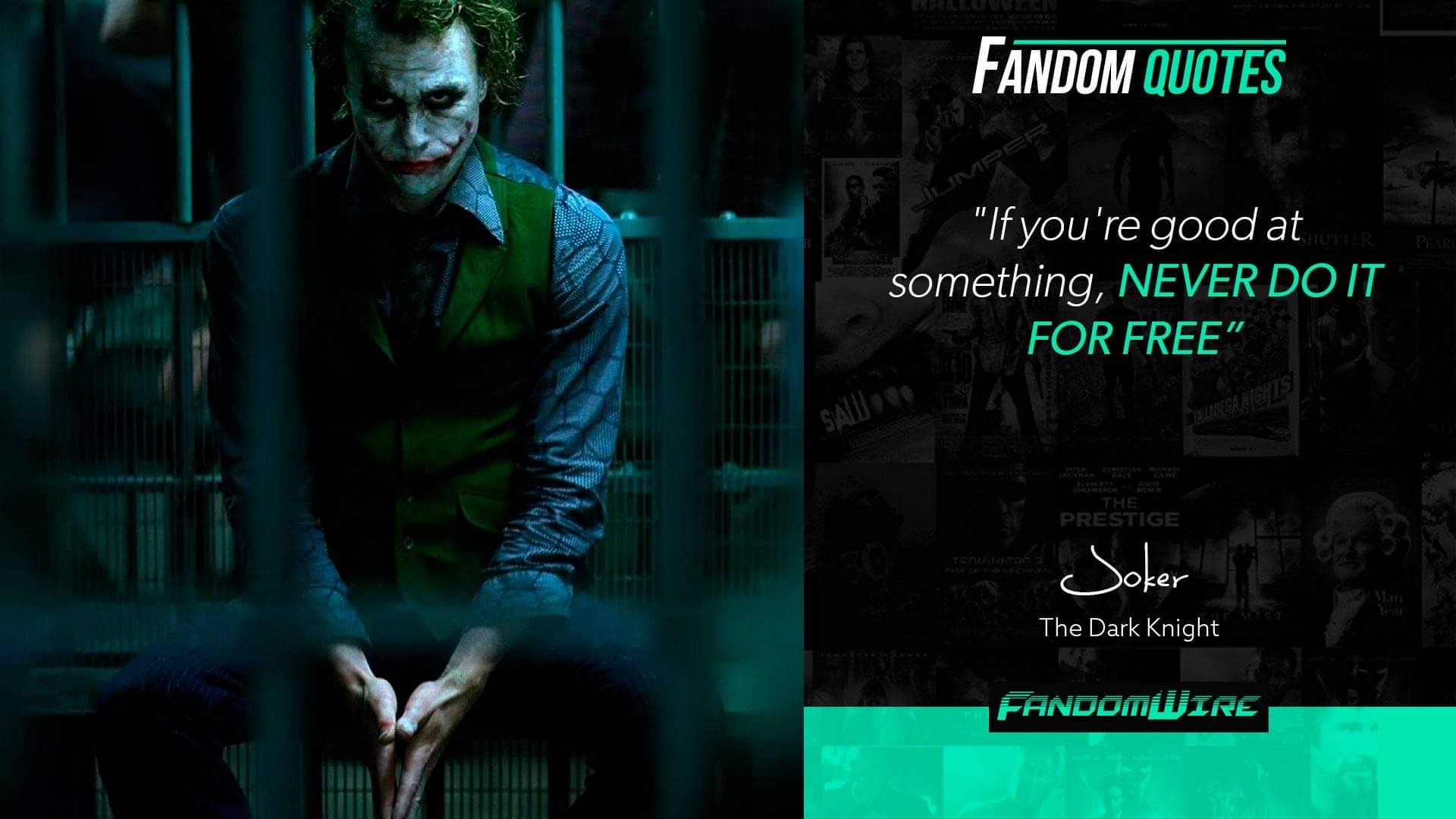 Fandomwire If You Re Good At Something Never Do It For Free Joker Heath Ledger The Dark Knight 08 Fandomwire If You Re Good At Something Never Do It For Free Joker Heath Ledger The Dark Knight 08