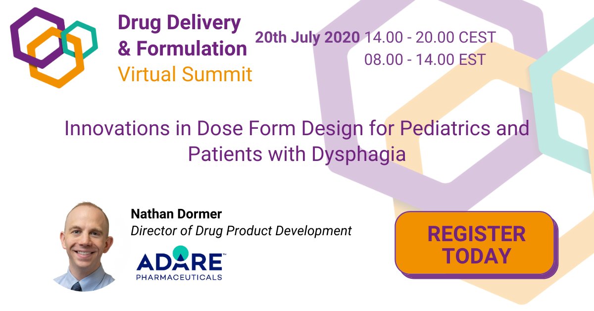 Join the Drug Delivery &amp; Formulation Virtual Summit to discuss the need for dosage forms that are taste-masked and palatable and how to formulate them, microparticulate tech to address key limitations with tablet technologies
REGISTER for FREE: lnkd.in/epB4p9P