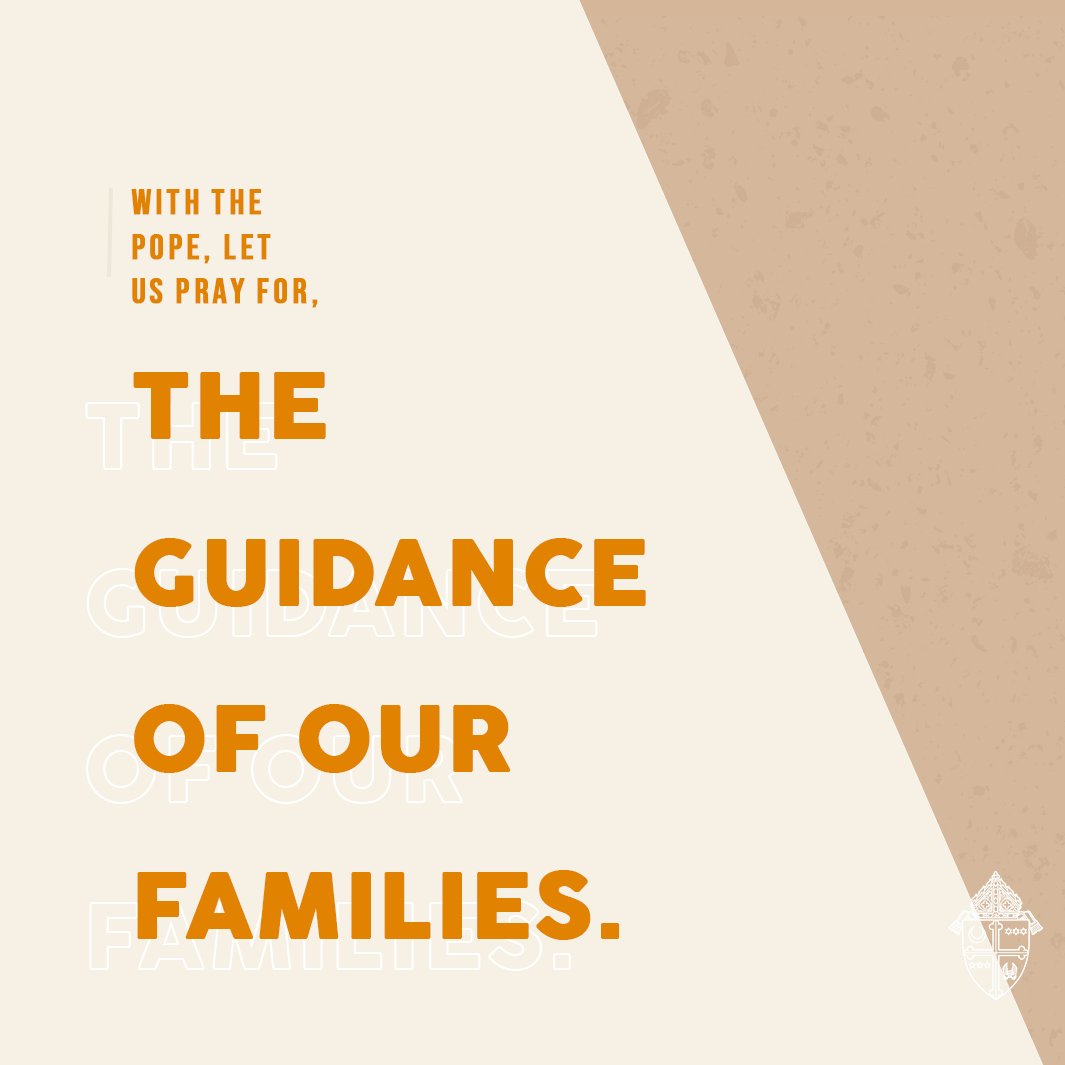 This July, Pope Francis has asked that we pray for our families. #WePray that today’s families may be accompanied with love, respect and guidance. #PopesPrayers