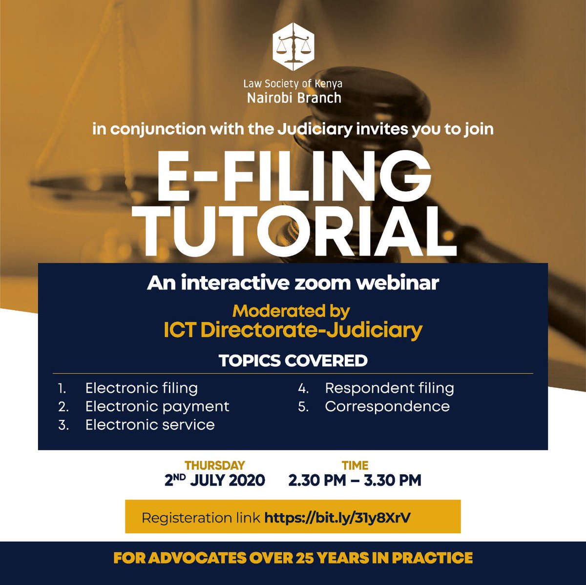 Law Society of Kenya -Nairobi Branch (@lsk_nbi) on Twitter photo Click here to register bit.ly/31y8XrV Click here to register bit.ly/31y8XrV