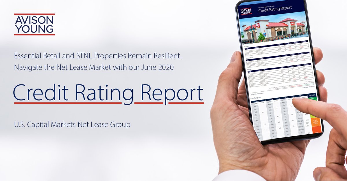 AvisonYoung's tweet image. Essential retail is holding its own in the Net Lease arena. Stay on top of the latest @MoodysCorp and @SPGlobal ratings in our latest net lease Credit Rating Report here: aydcmetro.page.link/N4Gm #STNL #EssentialRetail #NetLease