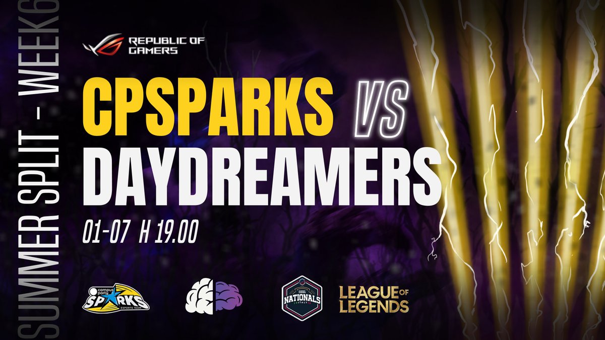 Cari <a href="/Daydreamersesp2/">Daydreamers esports</a> , siete pronti a prendere la scossa? 

⚡🧠⚡

Ci vediamo sulla Rift alle 19:00, 
Sempre e solo su 📺 twitch.tv/pg_esports
<a href="/PGEsportsIT/">PG Esports</a> 

#ShiningArmy
#PGNats