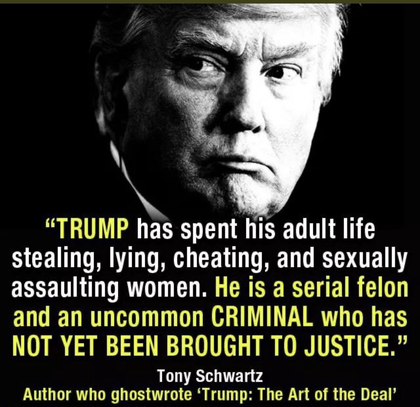 tubsjmh's tweet photo. @realDonaldTrump #WhyImNotVotingForTrump
He's a racist
Wants to cut SS & Medicare
He's incompetent
He's against Climate Change
He's a narcissist
Mishandled #COVIDー19
Not serious about ending gun violence
He's corrupt
Got impeached
Still wants to kill #ACA https://t.co/CAv9ikgUUh