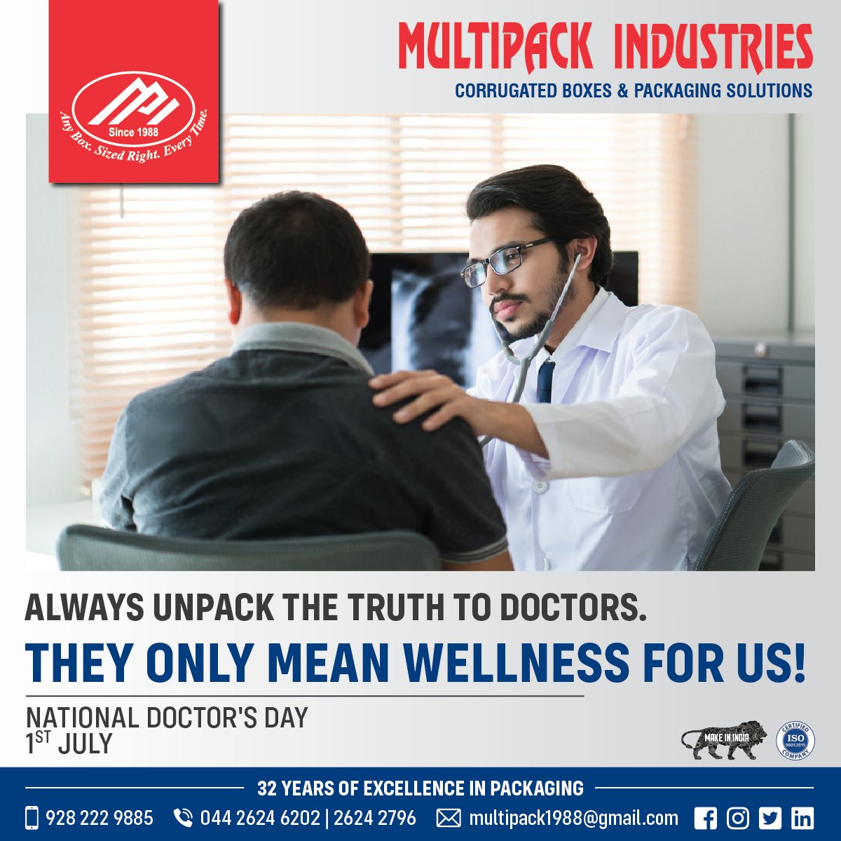 multipackind's tweet photo. Every doctor carries his patients inside him.
Transparency breeds Trust. Trust breeds Loyalty.
#multipackindustries #multipack #cartonbox #corrugated #corrugatedroll #packaging #corrugatedbox #boxprinting #paperroll #papersheet #lifesaver #doctorsday #nationaldoctorsday https://t.co/4jtweJjR25