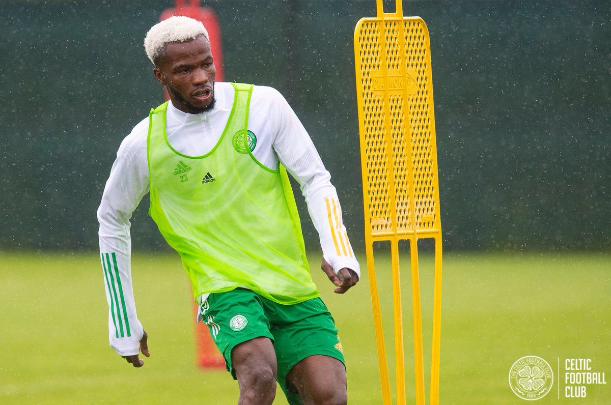 CelticFC's tweet photo. 🥳 Happy birthday, @MBolingoli! 

Looking extra 💧 in our new @adidasfootball training wear! 😎 https://t.co/s0VJaowBe2
