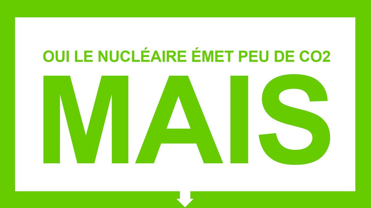 Si l’énergie  #nucléaire est bas carbone : elle n’est PAS pour autant propre, verte ou écologique.  #Fesseneheim [Thread]