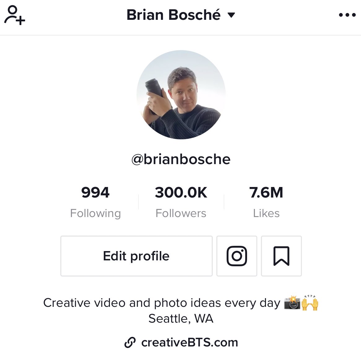 Brian Bosché on X: I just hit 300k followers on TikTok, so I wanted to share  some lessons I've learned that you can use personally or with your brand 🙌  t.coU0LI6r4ZkA 