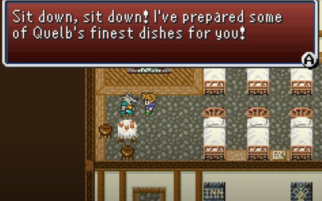 Quelb is a village full of werewolves in Final Fantasy V. There are no other werewolf villages anywhere else, them specifically being werewolves has no impact on the plot, and they never even turn human even during daytime. They're just chillin