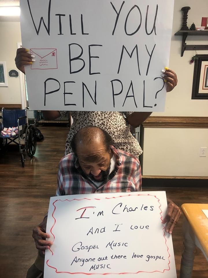 Any gospel music fans out there?  Write to Charles! Phoenix Assisted CareAttention: Charles201 West High StreetCary, NC 27513