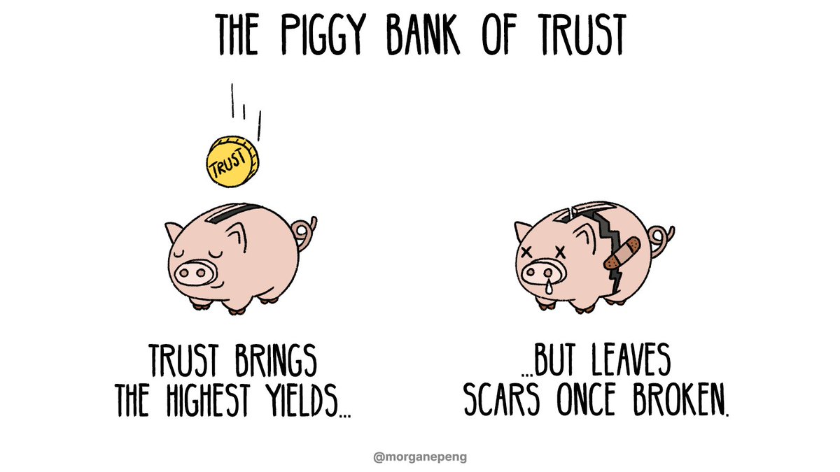 morganepeng's tweet photo. Decided to post weekly doodles this summer on UX and design 🖌️...or I'll try at least 🙈.

Starting with a great quote from @RMBanfield at #SofaConf last week: "Trust is like a bank account. You have to make small deposits".

Well, I'm picturing this piggy bank! #Doodles 😬 https://t.co/TuuZo7eSbl