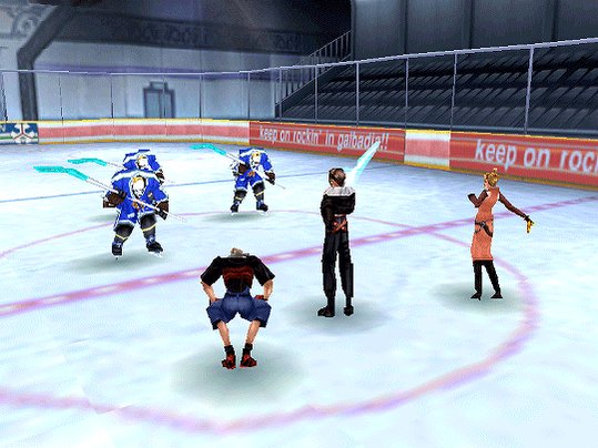 did you know you can fight ice hockey players in FF8