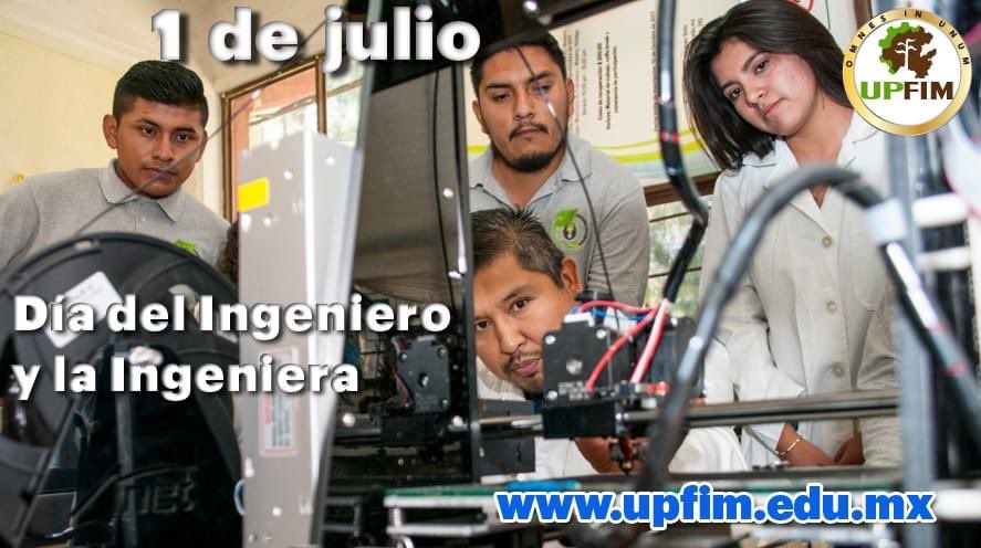 UPFIM_Oficial's tweet photo. ¡Feliz #DíaDelIngenieroYdeLaIngeniera!, porque con su innovación y creatividad mueven al mundo. Nuestro especial reconocimiento a l@s ingenier@s #UPFIM. 

#OmnesInUnum #TodosEnUno https://t.co/jsyxhD7HRj