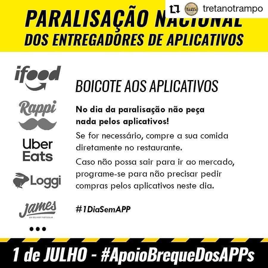 MarcelaMoreir50's tweet photo. Não use os apps de pedidos de comida e dê nota 1 pra todos listados abaixo. Por mais direitos e proteção aos entregadores! @JornaldaEPTV #BrequeDosApp #ApoioBrequeDosAPPs https://t.co/waAS1iXWQJ