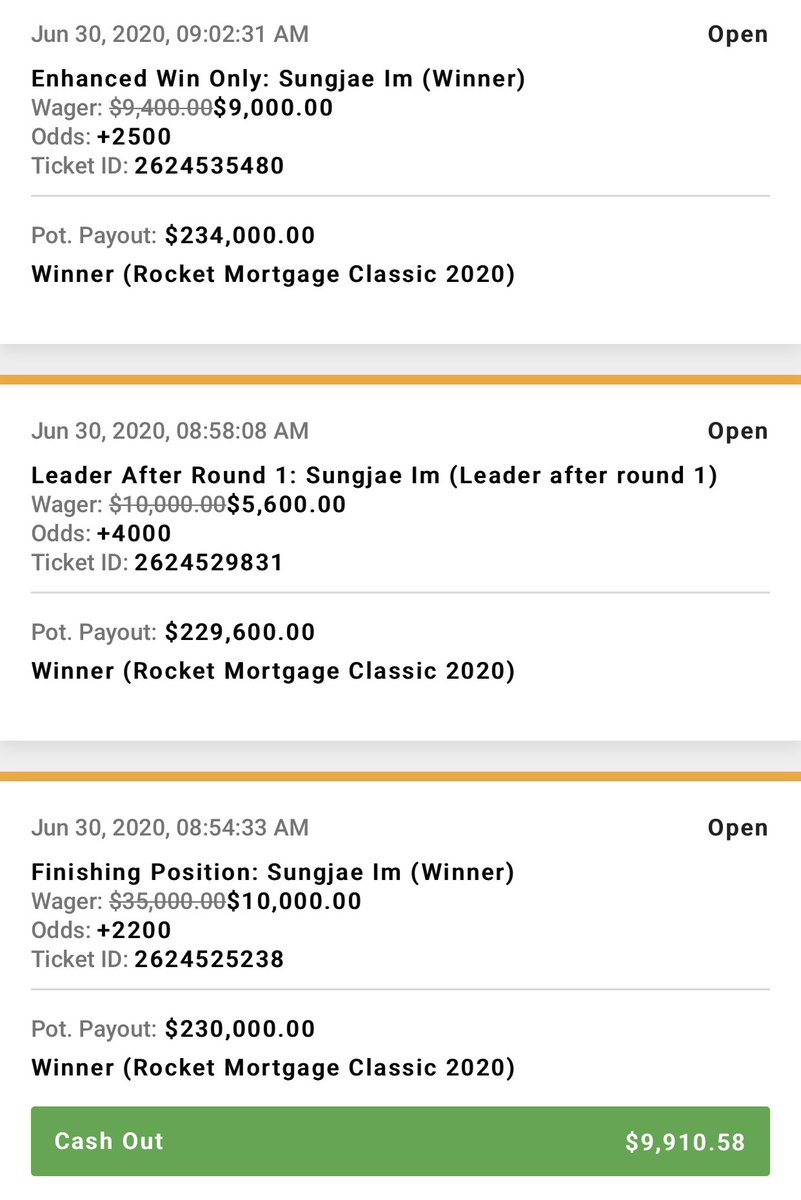 CashoutKingJJ's tweet image. Rocket Mortgage Classic 

SungJae Im for A MILLION DOLLARS 

19 people correctly guessed and have a chance at $750 A PIECE 

If he is leading after day one and wins the tourney I’ll give away $75,000 to people who RT Like and Follow me 

Gave away $3,000 last week

LETS GO