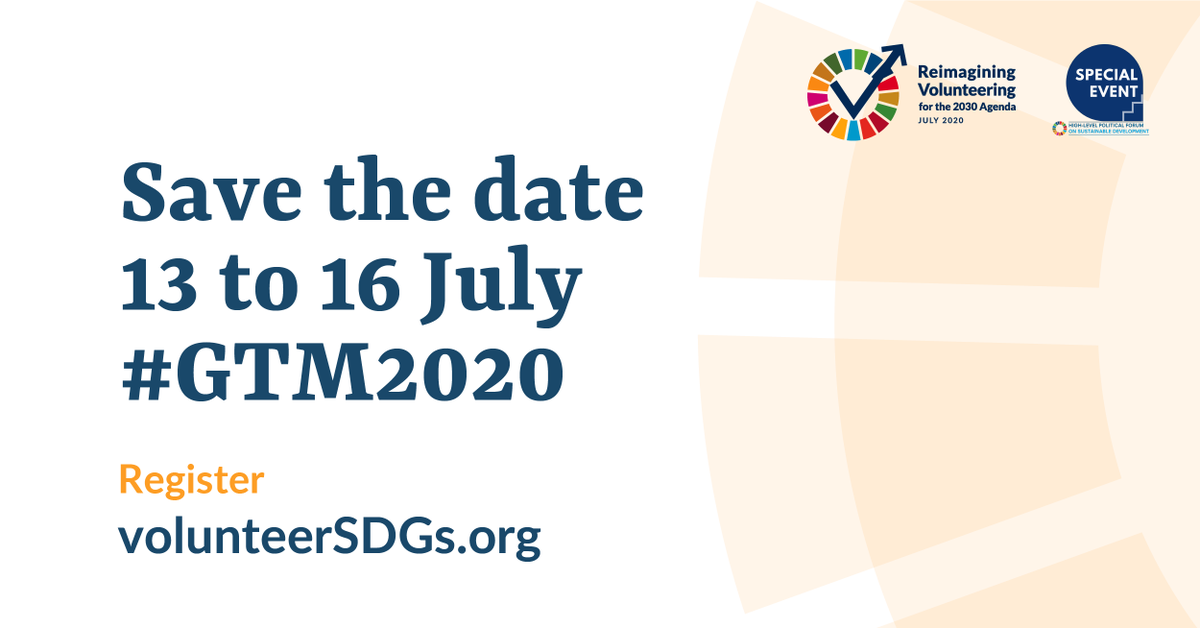UNVolunteers's tweet photo. Join over 3,000 registered participants at #GTM2020 from 13 to 16 July.
Don't miss inspiring discussions!
⏩ Register now: https://t.co/pHnn6YuH6M #volunteerSDGs https://t.co/p5JA1BrQmy